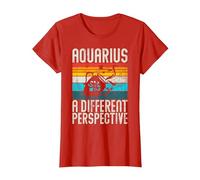 Aquarius a Different Perspective Aquarius T-Shirt, Women, Red, Small