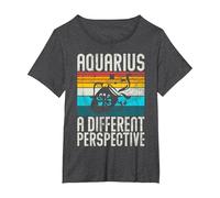 Aquarius a Different Perspective Aquarius T-Shirt, Women's Plus, Dark Heather Grey, 3X