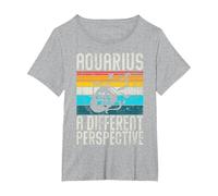 Aquarius a Different Perspective Aquarius T-Shirt, Women's Plus, Heather Grey, 3X
