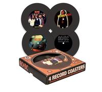 Aquarius AC DC vinyl coasters, Medium, multicolor