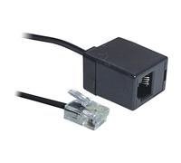 AQUARIUS ADSL RJ11 Internet Broadband Modem Extension Cable Lead Male to Female - Black (3M)