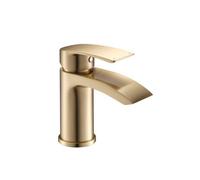 Aquarius Arc Mono Basin Mixer Tap Inc Waste Brushed Brass