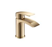 AQUARIUS Arc Mono Basin Mixer Tap inc Waste in Gold Aquarius Gold