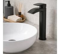 Aquarius Arc Tall Mono Basin Mixer Tap In Matt Black