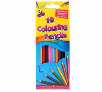 Aquarius Artbox Bright Colour, Safe & Non-Toxic Full Size 10 Colouring Pencils
