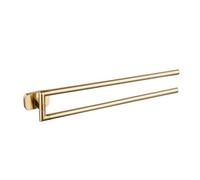 Aquarius Auro Double Split Towel Rail Brushed Brass Aqau52456