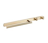 Aquarius Auro Towel Ring And Double Hook Brushed Brass Aqau52441