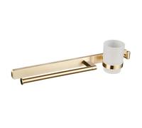 Aquarius Auro Towel Ring, Hook And Tumbler Holder Brushed Brass Aqau52442