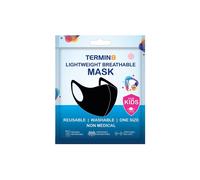 AQUARIUS Black Spandex Reusable Face Mask for Kids Aquarius Black