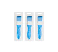 Aquarius Blue Paintbrush Style Foundation Makeup Brush 3 Pack Blue