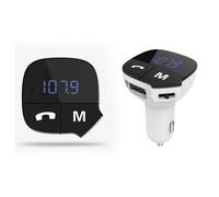 Aquarius Hands-Free Car Bluetooth Phone & FM Transmitter Kit (White)