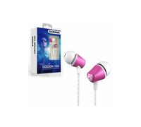 AQUARIUS Cocoon 100 Series Noise-Isolating Tangle Free In-Ear 'Headphone' for Smartphone - Cerise Pink Aquarius Pink