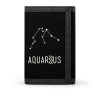 Aquarius Constellation Cloth Wallet Card with Holder Trifold Pocket Slim Wallets