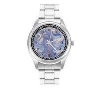 Aquarius Constellation Men’s Watch Analog Quartz Wristwatch Stainless Steel Business for Office