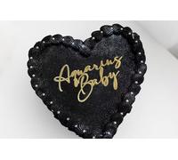 Aquarius Cupcake Toppers,Acrylic Gold 12 Constellation Aquarius Cake Toppers January February Birthday Cake Decoration for Horoscope Astrology Birthday Party Supplies