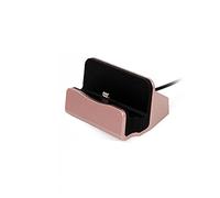 (Rose Gold) Desktop Charging Dock with Braided Cables, Compatible with Apple Lightning eight