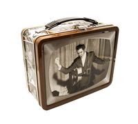 AQUARIUS Elvis TV Fun Box - Sturdy Tin Storage Box with Plastic Handle & Embossed Front Cover - Officially Licensed Elvis Merchandise & Collectible Gi