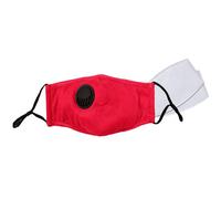 Aquarius Face Mask With Valve & 2 Filters Breathable Mask For Adults, Red