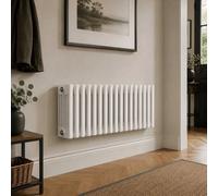 Aquarius Foundry 6 Column Horizontal Radiator In White - 500 X 1190