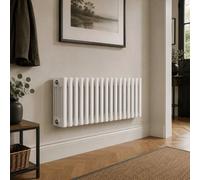 Aquarius Foundry 6 Column Horizontal Radiator In White - 600 X 605