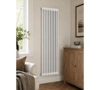 Aquarius Foundry Vertical 2 Column Radiator In White - 1500X425mm