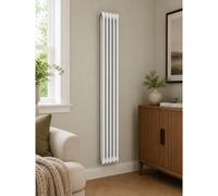 Aquarius Foundry Vertical 2 Column Radiator In White - 1800X245mm