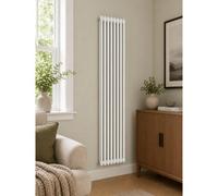 Aquarius Foundry Vertical 2 Column Radiator In White - 1800X425mm