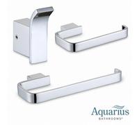 Aquarius Ft 3 Piece Bathroom Accessory Pack Chrome