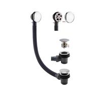 AQUARIUS FT Series Easy Clean Click Clack Bath Waste & Overflow in Silver Aquarius Silver