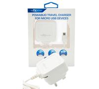 FX 'Mains Charger' for USB 1A & Micro USB Devices for USB 1A White FX White