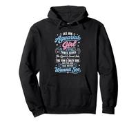 Aquarius Girl Three Sides Zodiac Astrology Design Pullover Hoodie