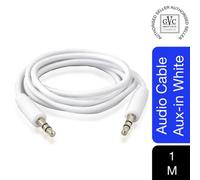 Aquarius Gvc 3.5mm Stereo Aux Audio Cable 1M Jack Lead Car Aux, 2 Pack, White