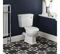 Aquarius Harewood Traditional Close Coupled Toilet With White Plastic Soft Close Seat