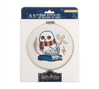 AQUARIUS Harry Potter Hedwig Small Cross Stitch Kit for Beginners | Pre-Printed DIY Embroidery Craft Kit for Kids, Hoop, Fabric, Floss, Needles & Instructions, Licensed Harry Potter Needlework