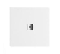 Aquarius Honiston Mineral Composite Slate Effect Shower Tray In Arctic White - 800 X 800mm