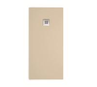 Aquarius Honiston Mineral Composite Slate Effect Shower Tray In Sand - 1200 X 900mm