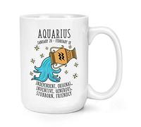 Aquarius Horoscope 15oz Large Mug Cup