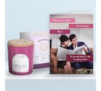 Aquarius Horoscope Card And Aquarius Candle - Card And Gift Bundle