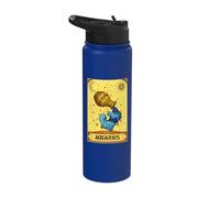 Aquarius Horoscope Tarot Card Zodiac Symbol Month Aquarius Stainless Steel Insulated Water Bottle