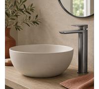 Aquarius Hydro Tall Mono Basin Mixer Tap In Gunmetal Grey