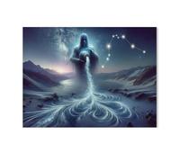 Aquarius' Ice Worlds: A Journey Through Star Water and Night，Jigsaws Puzzles 1000 Pieces Classic Jigsaws Educational Games Toys，Best Gift for Adults and Kids（50x70cm）-AD53