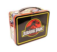 AQUARIUS Jurassic Park Fun Box - Sturdy Tin Storage Box with Plastic Handle & Embossed Front Cover - Officially Licensed Jurassic Park Merchandise & Collectible Gift (48289)