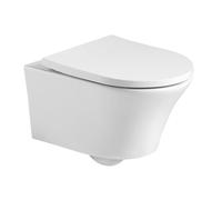 AQUARIUS K-Series Rimless Wall Hung Toilet & Soft Close Seat in White Aquarius White