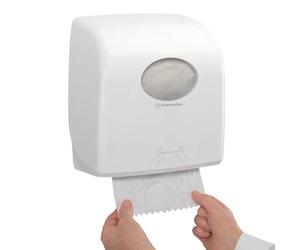 Aquarius Large Roll Rolled Hand Towel Dispenser White 7375 - Free 24h Delivery