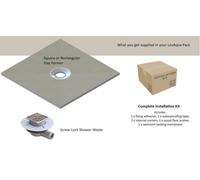 Aquarius Levaqua Wetroom Tray With End Drain Complete Kit 1600 X 900mm Aqla1690Ed