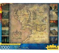 AQUARIUS LORD OF THE RINGS MAP 1000 PIECE JIGSAW PUZZLE MULTI COLORED NEW