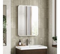 Aquarius Lumine Inset Framed Led Touch Sensor Rectangular Mirror - Chrome
