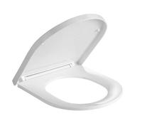 AQUARIUS Premium D-Shape Soft Close Toilet Seat in White Aquarius White