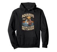 Aquarius Marching to a Drum Only I Can Hear Zodiac Astrology Pullover Hoodie