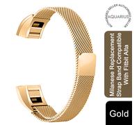 Aquarius Milanese Replacement Strap Band Compatible With Fitbit Alta, Gold